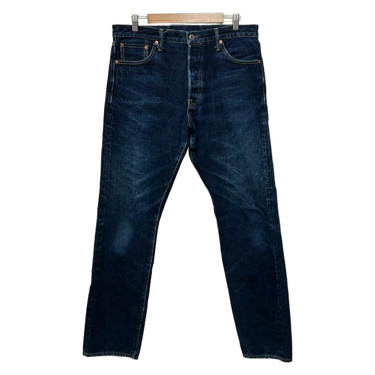 ONI DENIM(オニデニム) ジーンズ サイズ34 S メンズ美品 ネイビー フルレングス/ボタンフライ