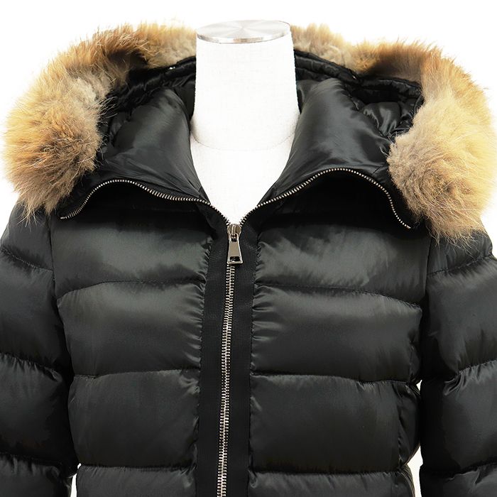 MONCLER モンクレール ファーフード ロングダウンジャケット サイズ 0