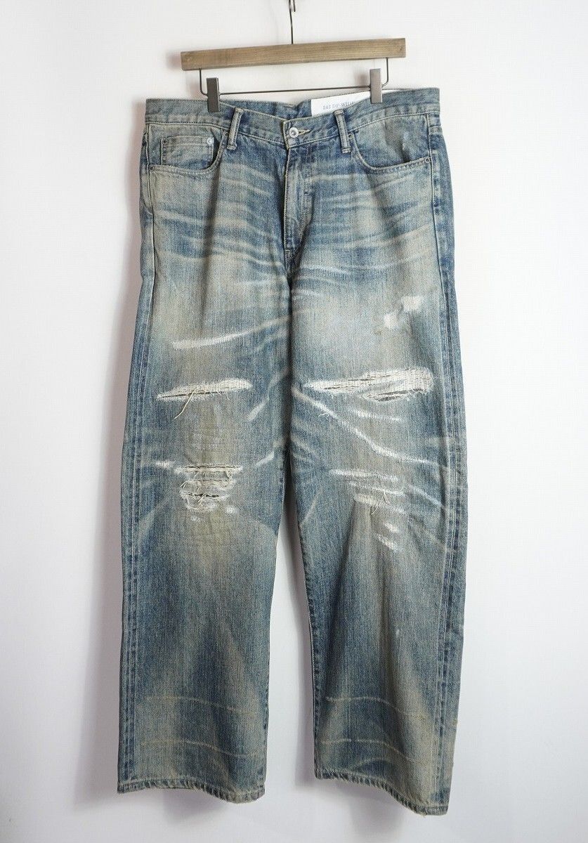 正規 美品 24AW NEIGHBORHOOD ネイバーフッド SAVAGE DENIM DP WIDE PANTS サベージ デニム パンツ 242XBNH-PTM07 インディゴ 4469Q♪