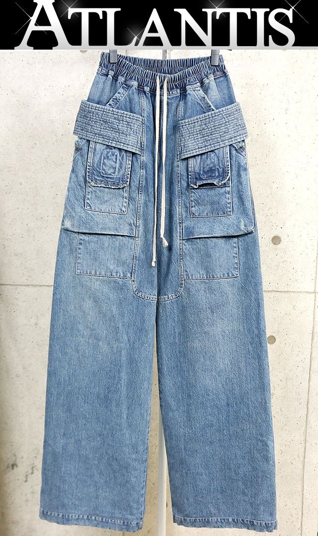 RICK OWENS 銀座店 リックオウエンス クリーチ カーゴ デニム パンツ メンズ size:S ダークシャドウ 103772
