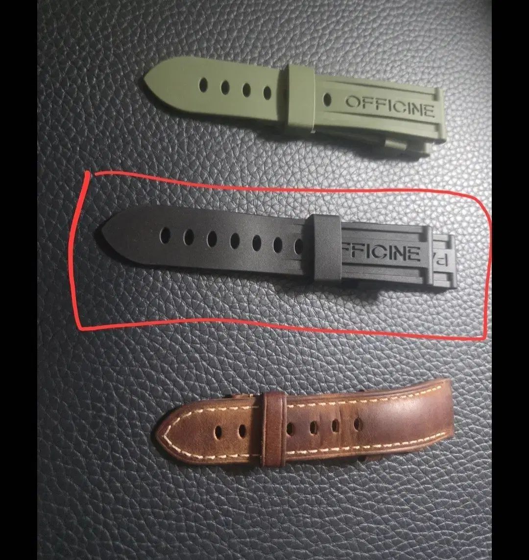 PANERAI パネライ ラバー ストラップ 22 20 ブラック