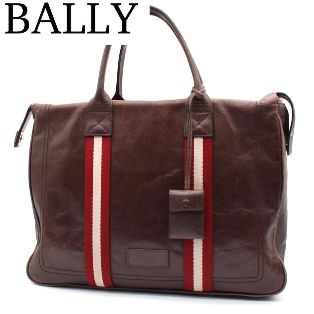 BALLY トレインスポッティング ビジネスバッグ ハンドバッグ ブラウン