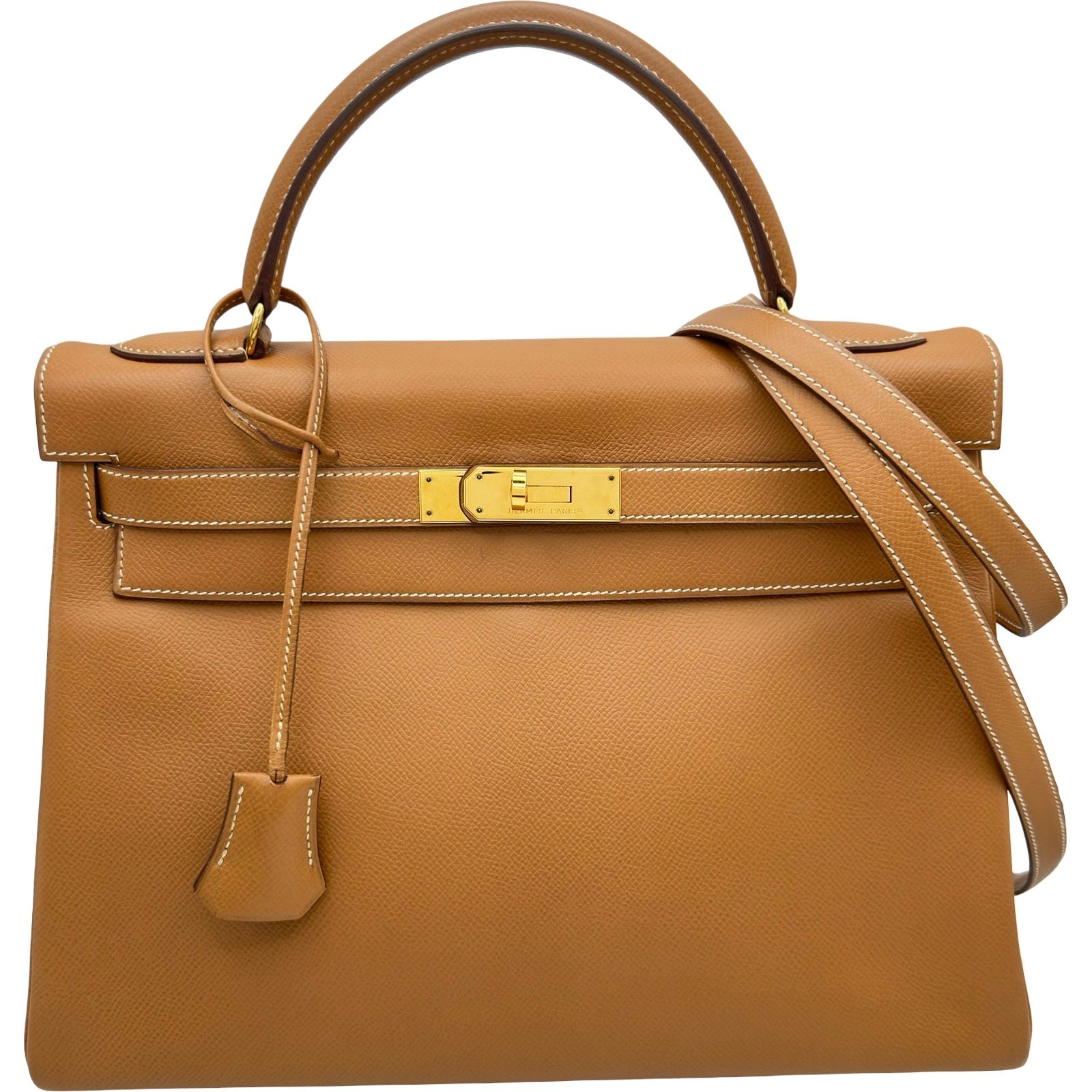 エルメス HERMES ケリー32 〇U刻 ナチュラル ゴールド金具 クシュベル レディース ショルダーバッグ 646,800円