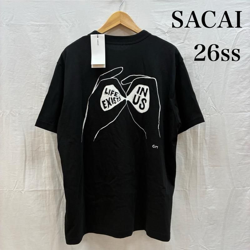定価24200円【新品タグ付き／希少5】26SS sacai T-Shirt サカイ 26ss geoff sacai by Geoff Mcfetridge Embroidery T-Shirt 26