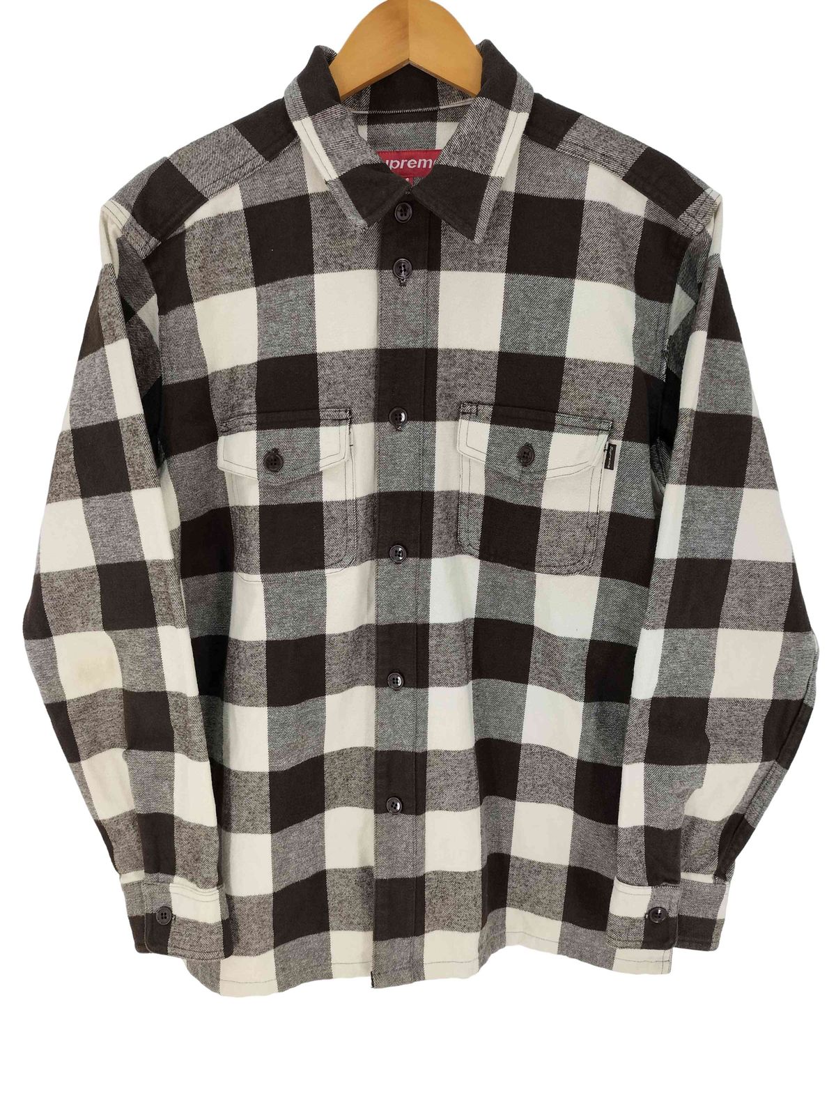 シュプリーム Supreme 90s-00s 初期 USA製 バッファローチェック ヘビーフランネル シャツ メンズ JPN：M