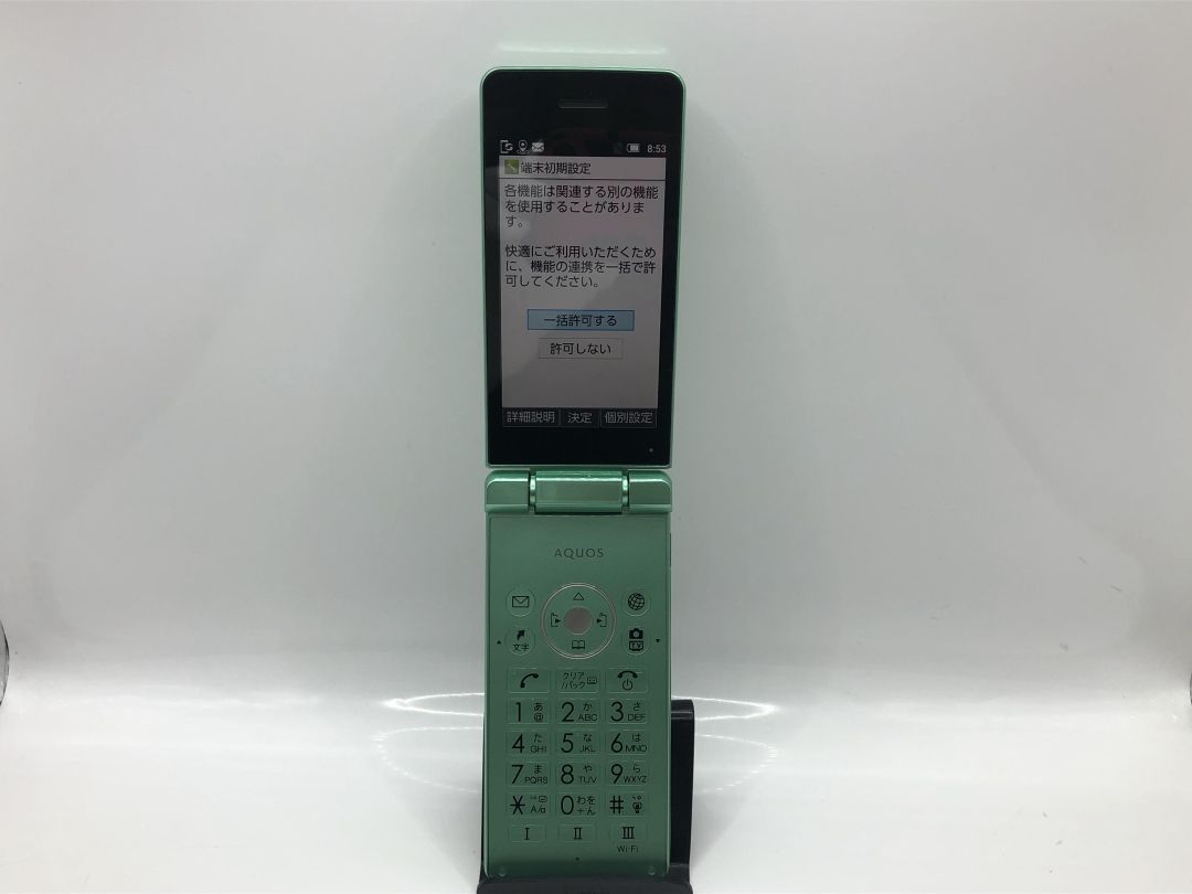 Sランク/SIMフリー】AQUOS ケータイ3 805SH グリーン - メルカリ