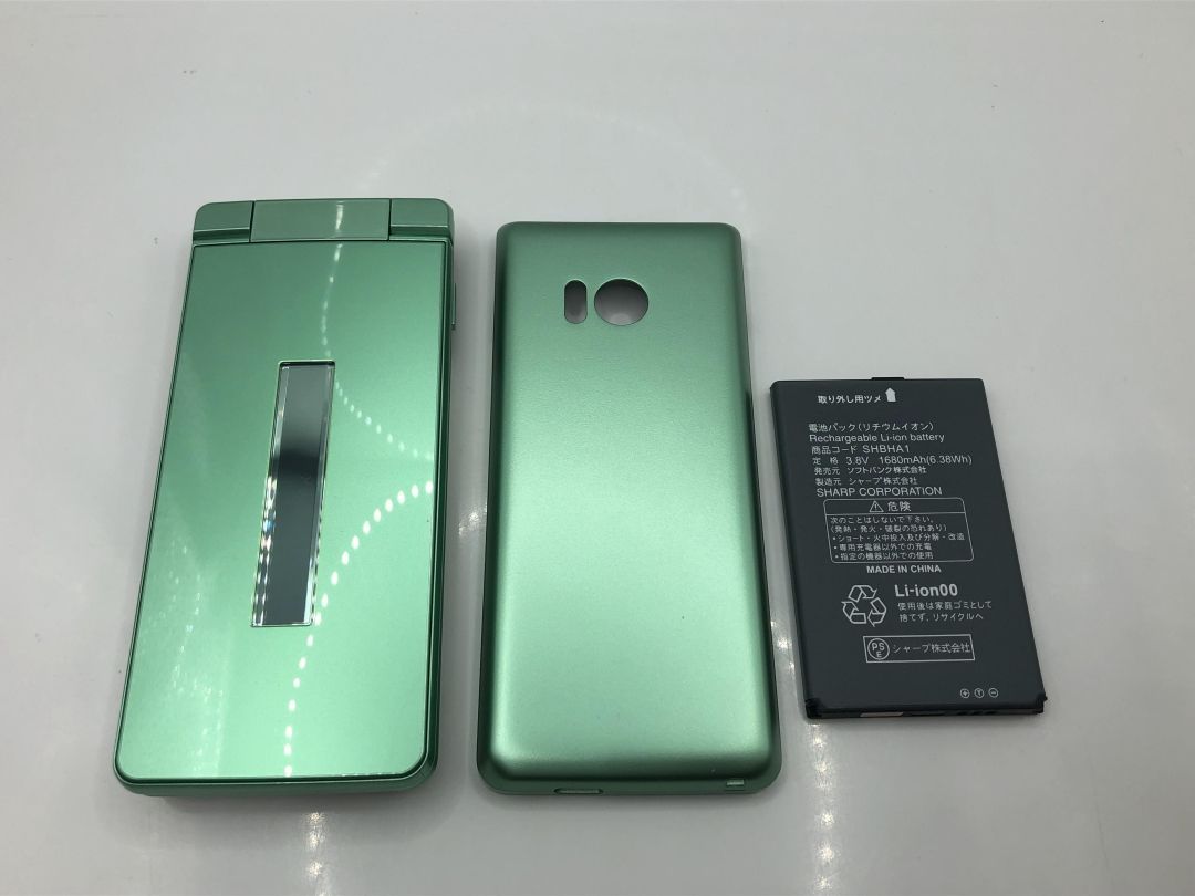 Sランク/SIMフリー】AQUOS ケータイ3 805SH グリーン - メルカリ