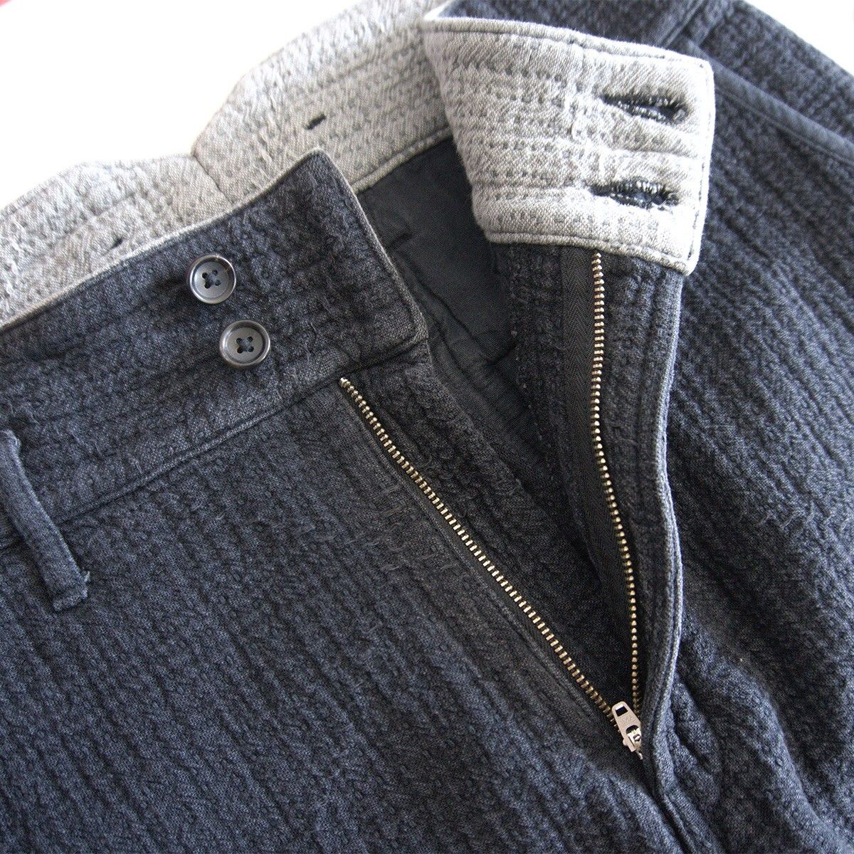 【美品】PORTER CLASSIC【SASHIKO GREASE PANTS】M グリースパンツ ブラック ポータークラシック 26070186 美品】PORTER CLASSIC【SASHIKO GREASE PANTS】M グリースパンツ