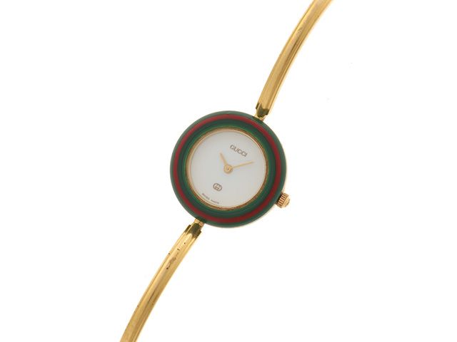 GUCCI グッチ チェンジベゼル バングルウォッチ GP/プラスチック
