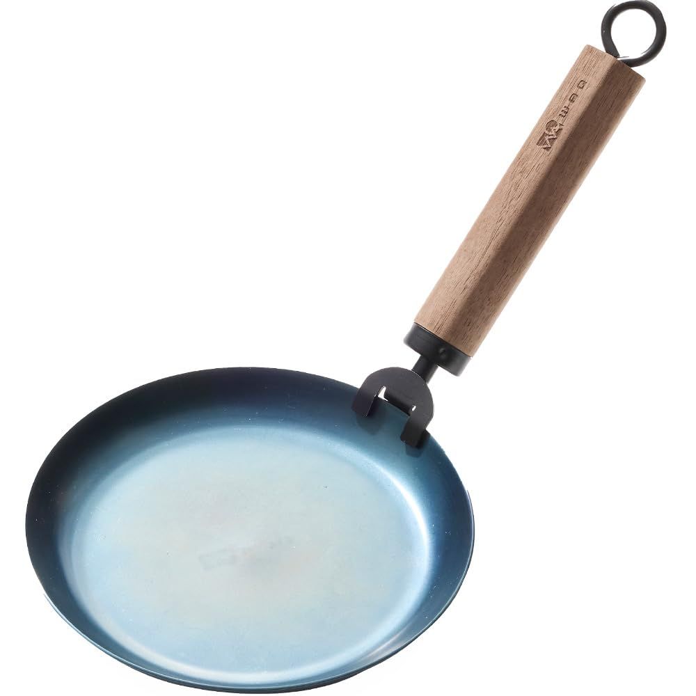 TAKIBING FRYPAN 焚き火フライパン WAQ IH対応 焚き火 直火 ガス 日本製 軽量 18.6cm フライパン 鉄鍋 ハンドル分離 (Solo+ハンドルセット)