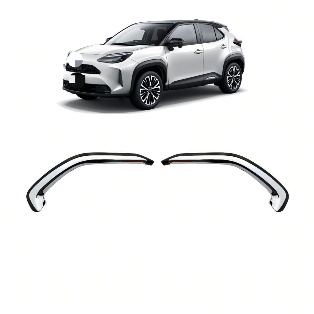 トヨタ ヤリスクロス 2021年式対応 フロントグリル上部 ボンネットガーニッシュ ABS製 車種専用設計 無加工取付 外装アクセント 傷防止 擦れ防止