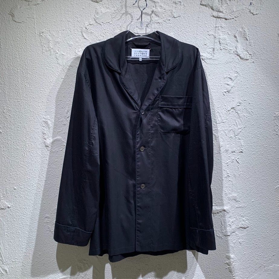 MAISON MARGIELA 22AW SILK POPLIN SHIRT 38 ブラック