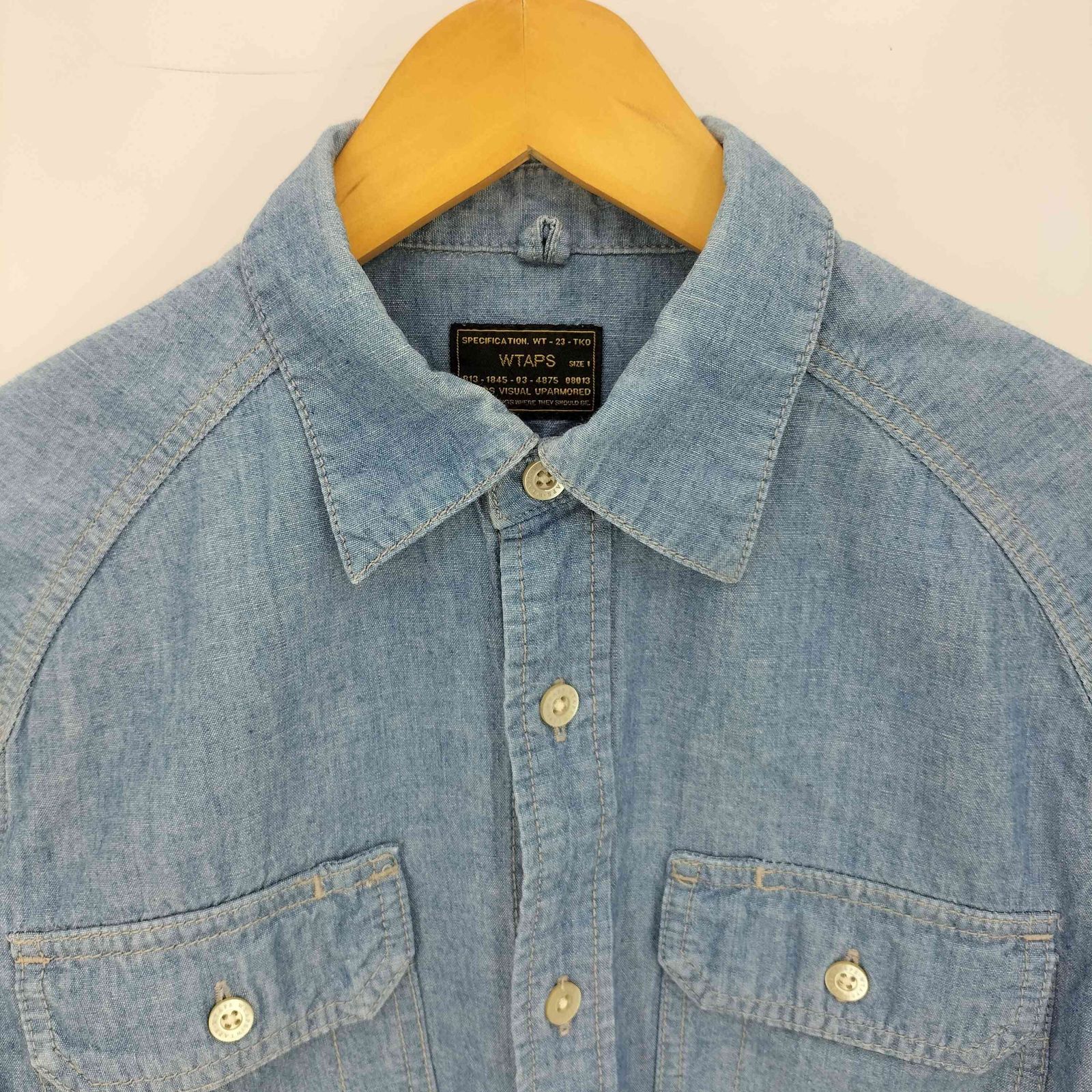 WTAPS ダブルタップス CELL LS シャンブレーシャツ ブルー L ダブルタップス WTAPS CELL LS CHAMBRAY セル シャンブレー シャツ