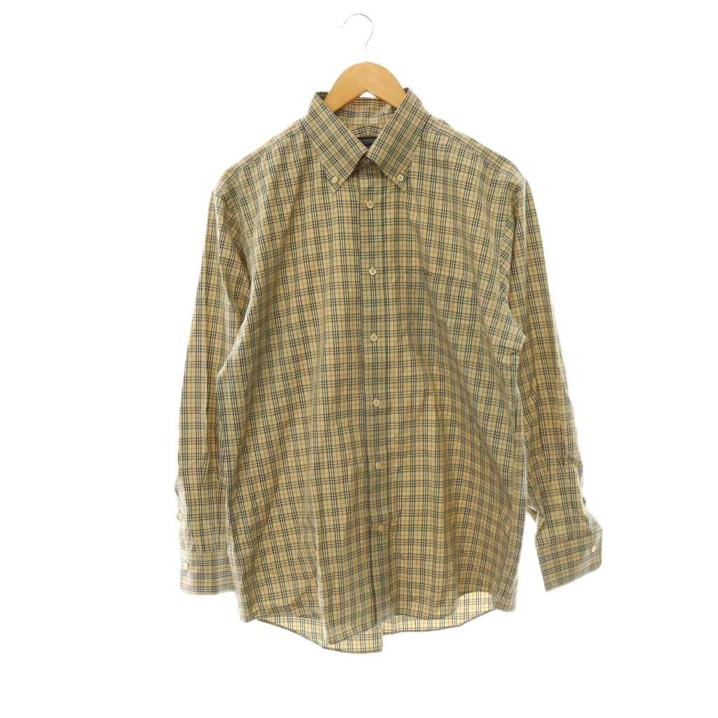 バーバリー ロンドン BURBERRY LONDON ボタンダウンシャツ 長袖 ノバチェック LL ベージュ マルチカラー /ES ■GY50