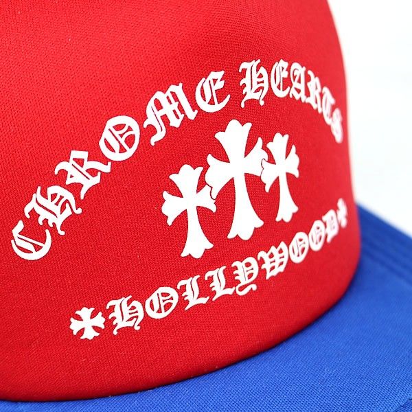 CHROME HEARTS 銀座店 クロムハーツ 新品 オンライン限定 3クロス トリコロール トラッカーキャップ メンズ SV925 赤/青/白 103785 CHROME HEARTS 銀座店 クロムハーツ 新品 オンライン限定 3クロス