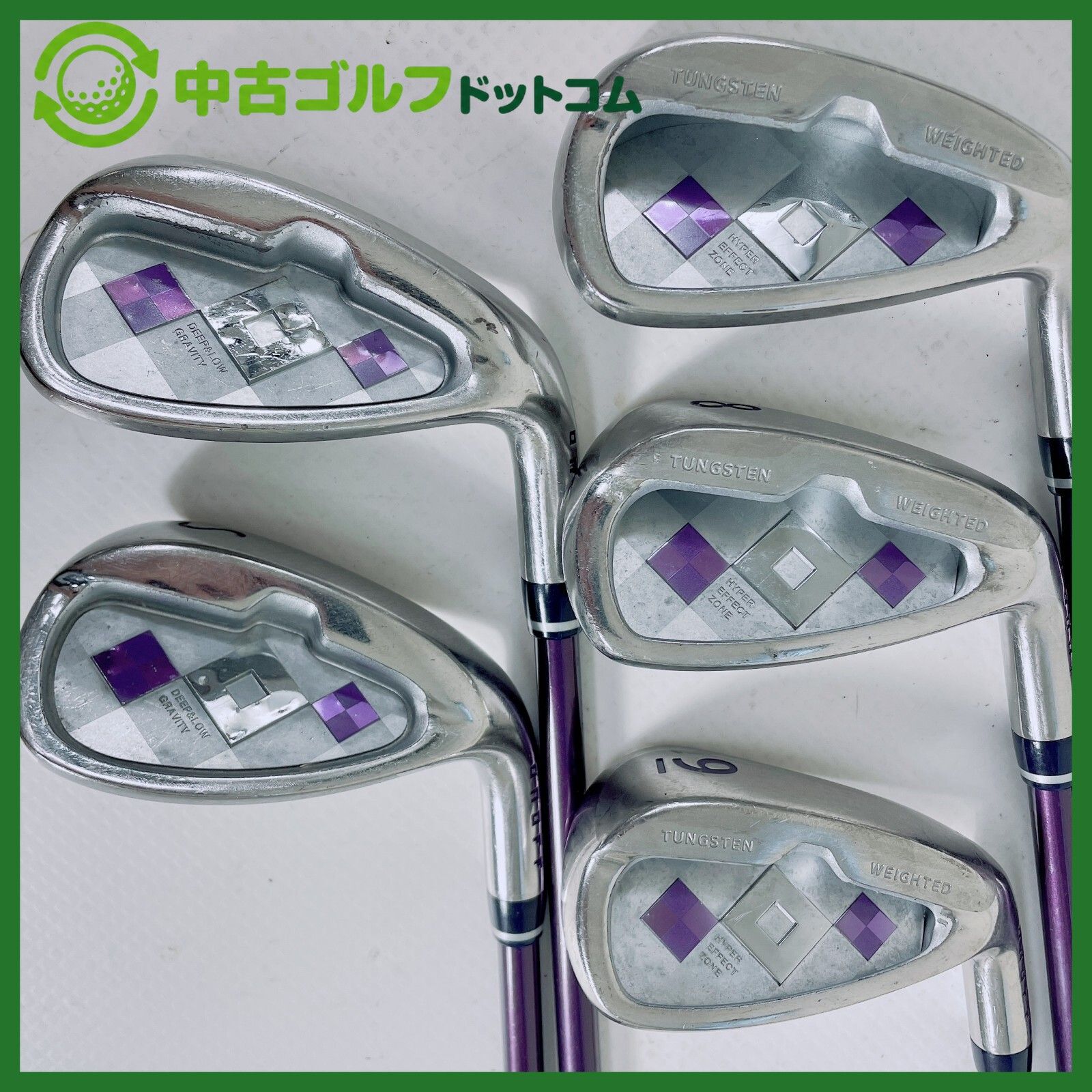 【中古】グローブライド オノフ 2014 7-9I/PW・SW 5本セット アイアン　レディース【L】