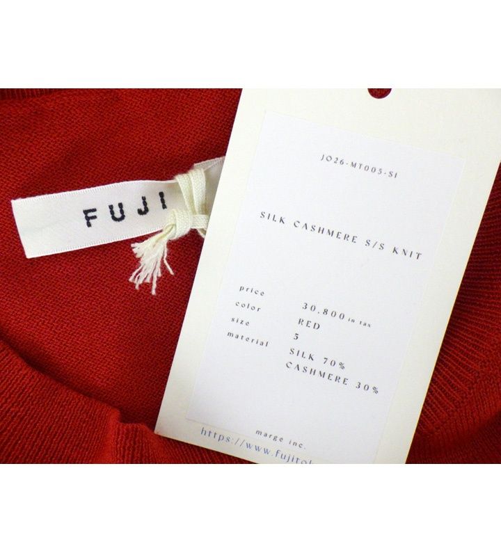 フジ FUJI 【 JO26 MT005 S1 】 シルク カシミア 半袖 ニット Tシャツ 51836 フジ FUJI 【 JO26 MT005 S1 】 シルク カシミア 半袖 ニット Tシャツ