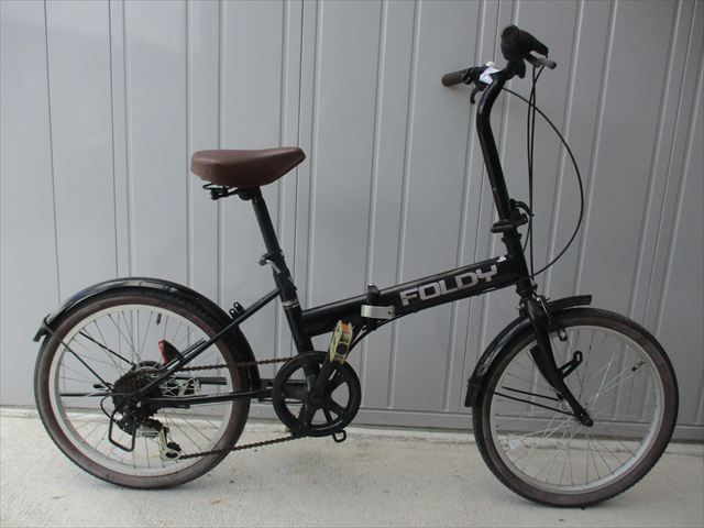 F283★整備済み★完成車発送★ 折りたたみ中古自転車　【20インチ　黒 】 5,920円