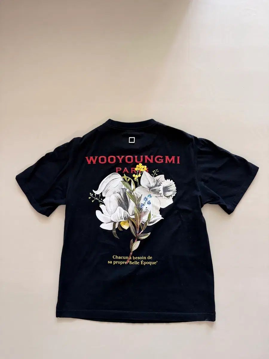 WOOYOUNGMI ウーヨンミ ロゴ フラワー プリント 半袖 Tシャツ ブラック (レディース)