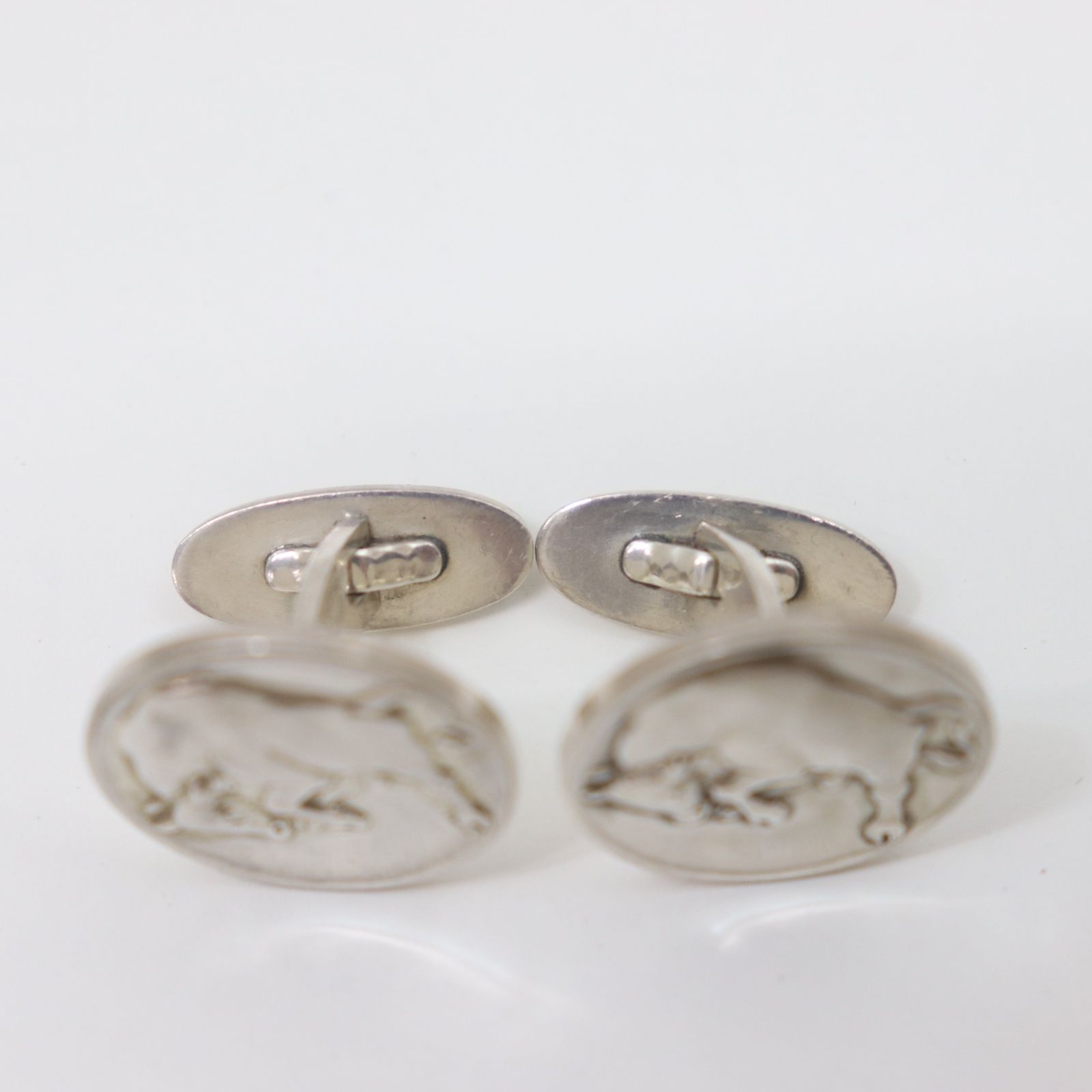 ITW6IVHO2ZE1 Georg Jensen ジョージジェンセン カフスボタン SV925 牛
