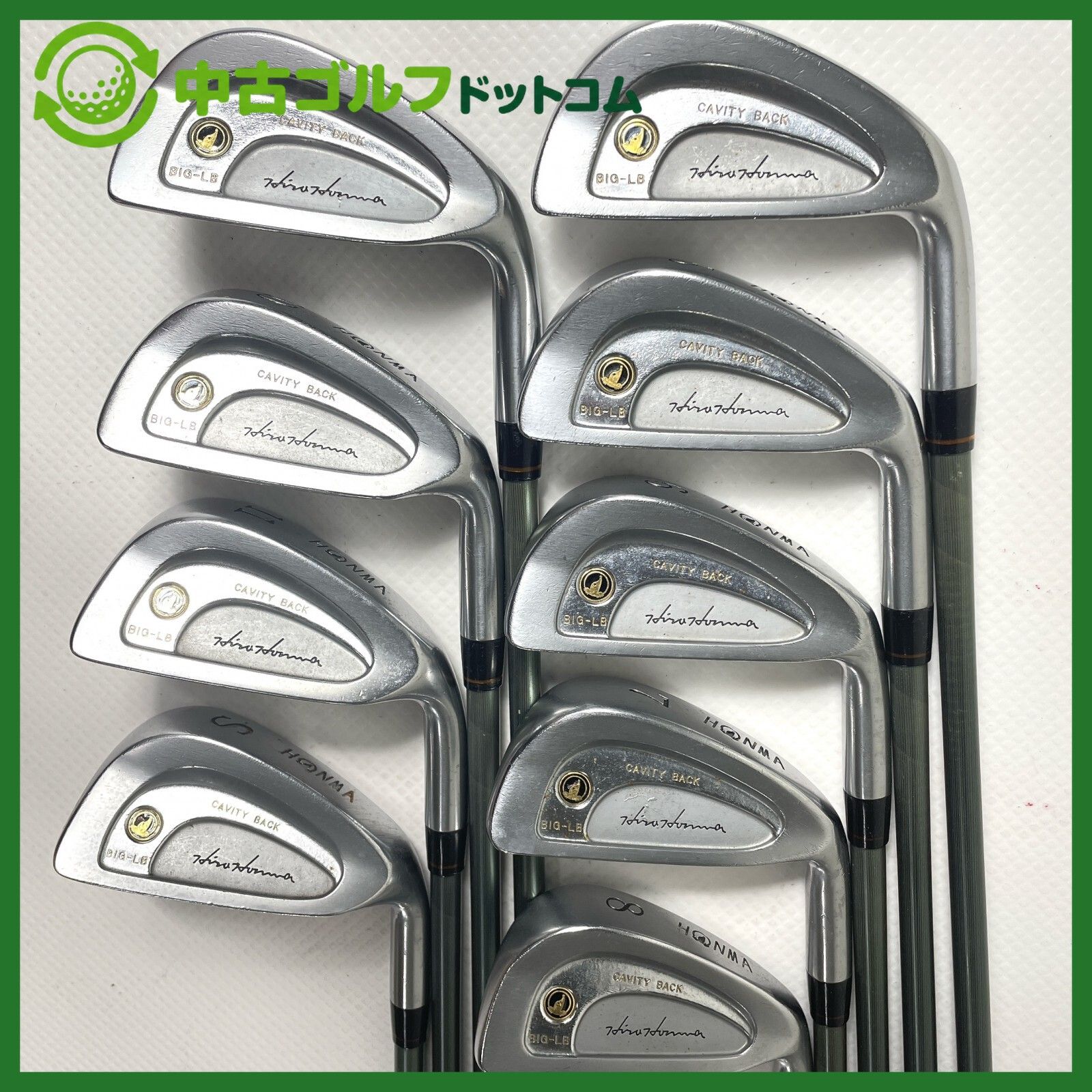 【中古】ホンマ BIG-LB 黒 4-11I/SW 9本セット アイアン セット【R-1】