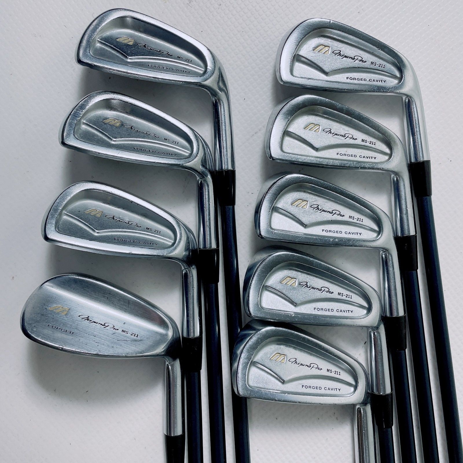 名器　ミズノ　レフティー　ms-211 アイアンセット　3〜9.P.F.S 中古】ミズノ Mizuno Pro MS-211 3-9I/PW/SW 9本セット アイアン