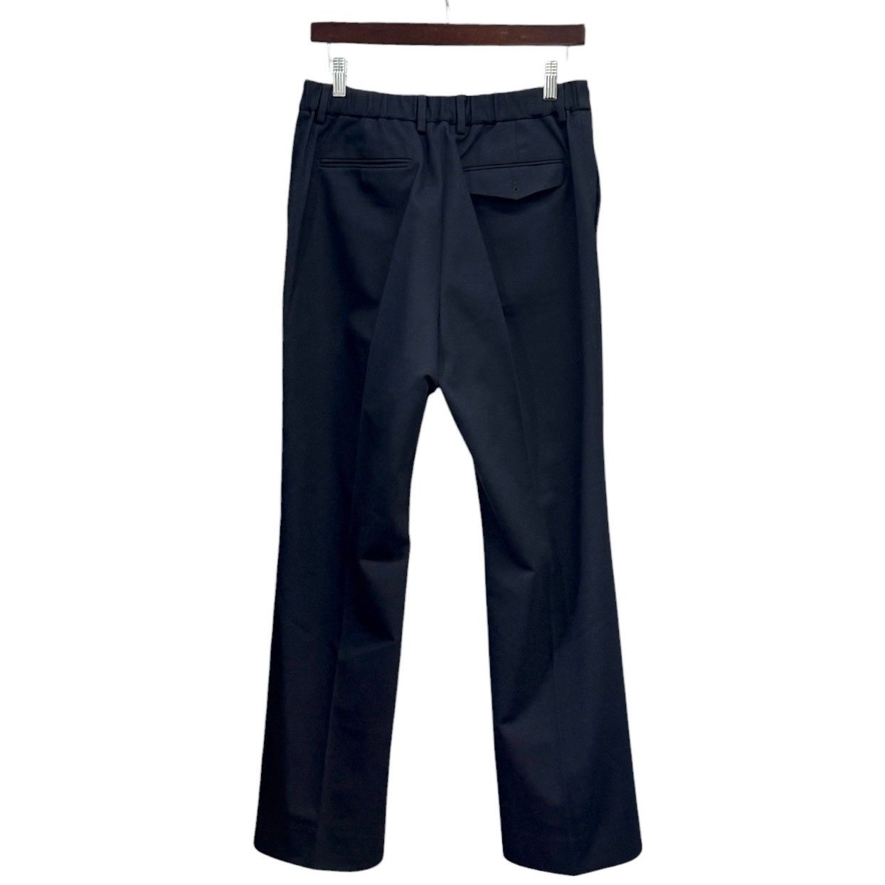 MARKAWARE マーカウェア 24SS FLAT FRONT FLARED TROUSERS ORGANIC COTTON SURVIVAL CLOTH フレアスラックスパンツ 2 ネイビー A24A-04PT02C 15598 MARKAWARE マーカウェア 24SS FLAT FRONT FLARED TROUSERS ORGANIC