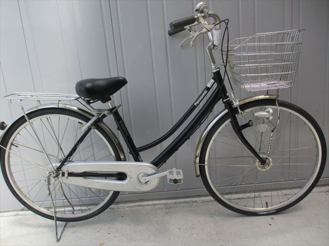 F288★整備済み★完成車発送★中古シティ自転車【26インチ　Panasonic　軽快車　黒 】