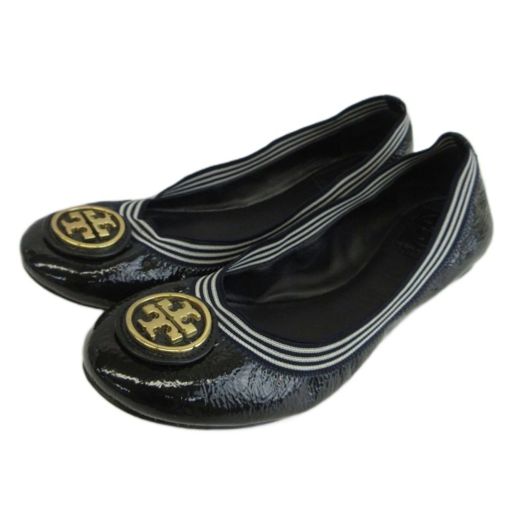 toryburch caroline トリーバーチ バレエシューズ　黒　23cm トリーバーチ TORY BURCH キャロライン Caroline バレエシューズ