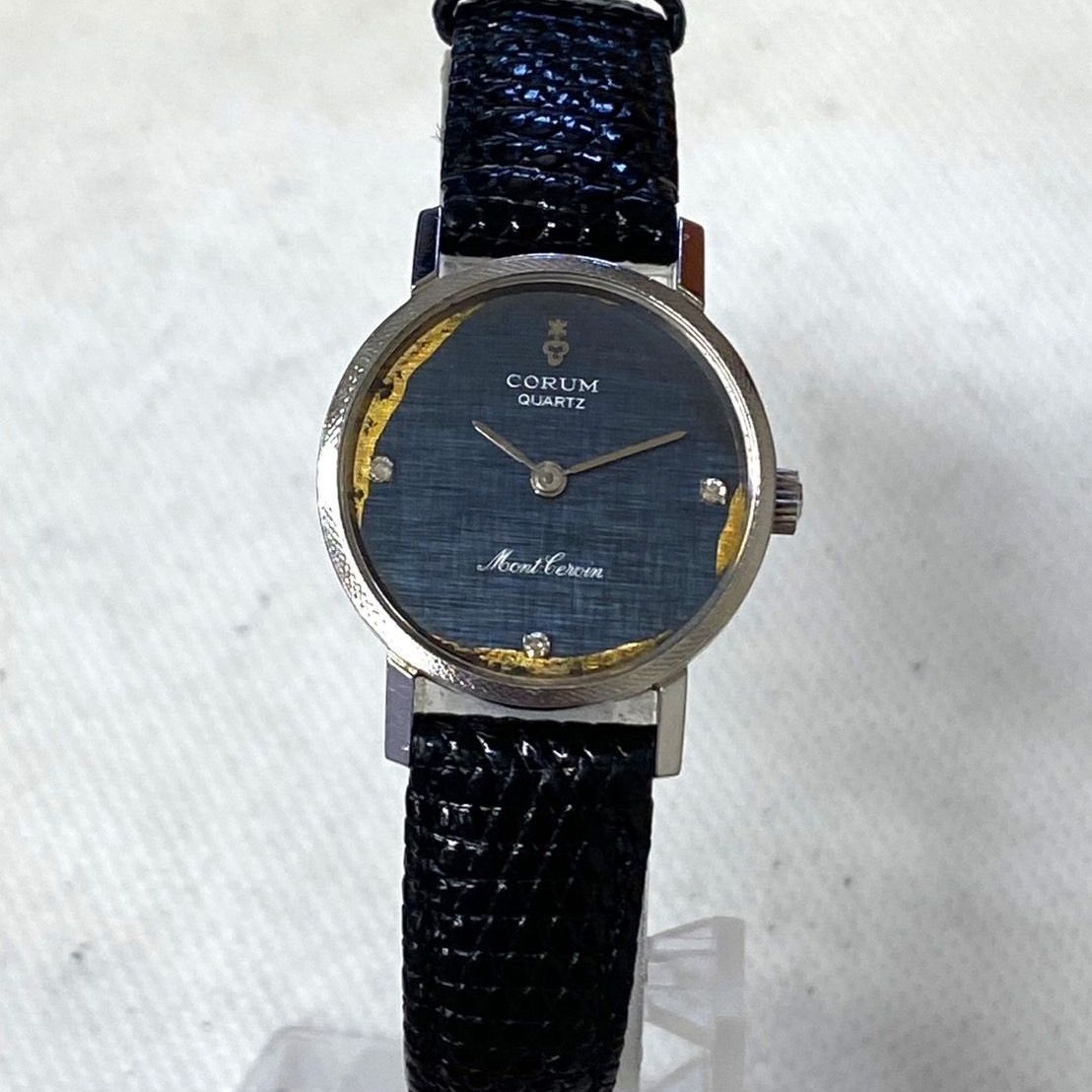 CORUM コルム MONT CERVIN レディース 腕時計 手巻き 青文字盤 ダイヤ