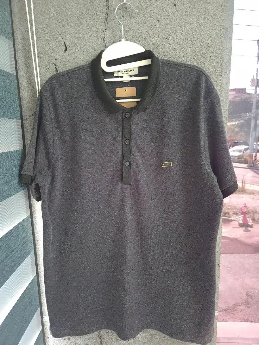 バーバリー ロンドン メンズ カラーTシャツ XL グレー
