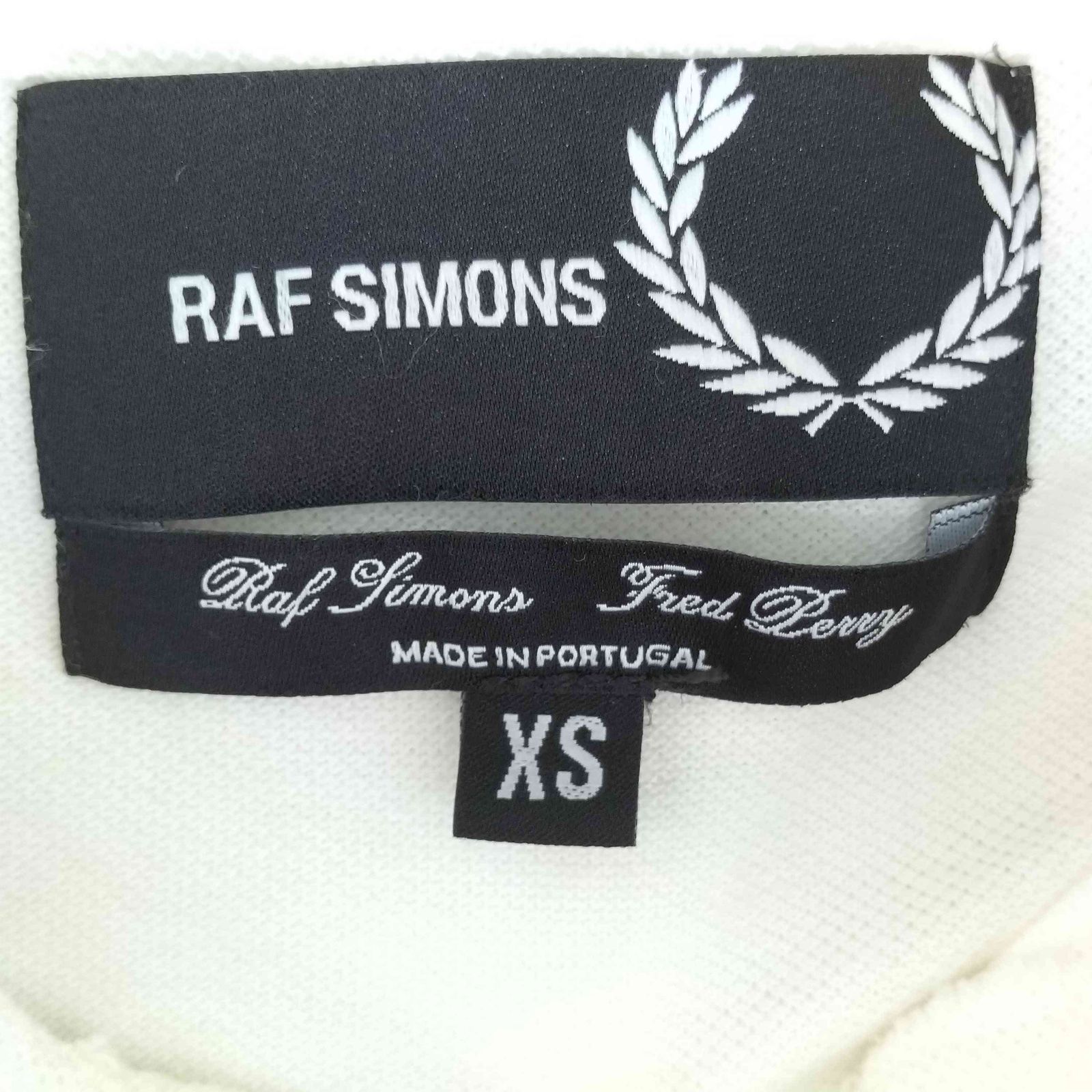 RAF SIMONS ラフシモンズ 15SSポケット切り替えポロシャツXS ラフシモンズ RAF SIMONS ワンポイント刺繍 鹿の子ポロシャツ