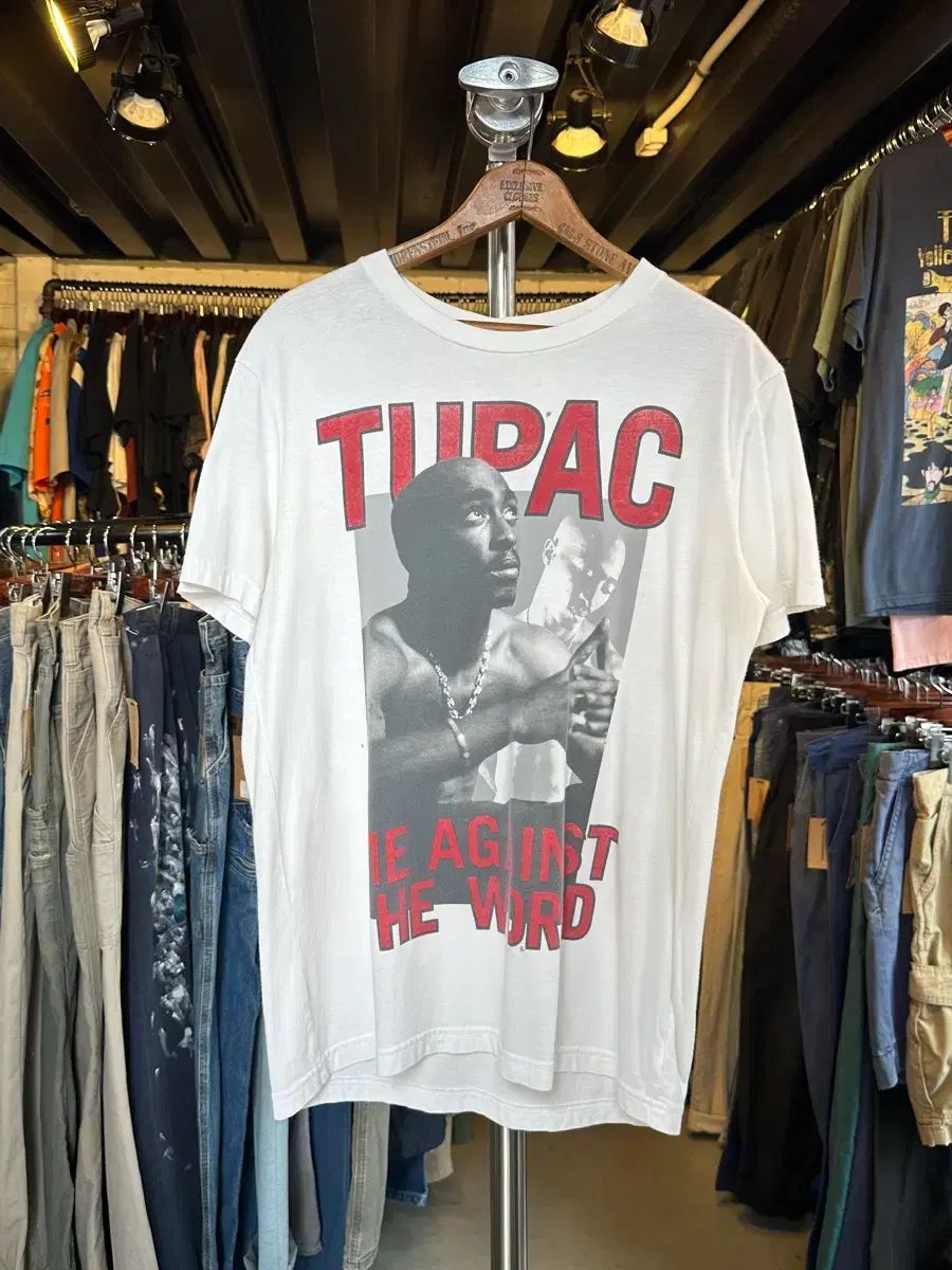 95 トゥーパック ラッパー プリンティング Tシャツ