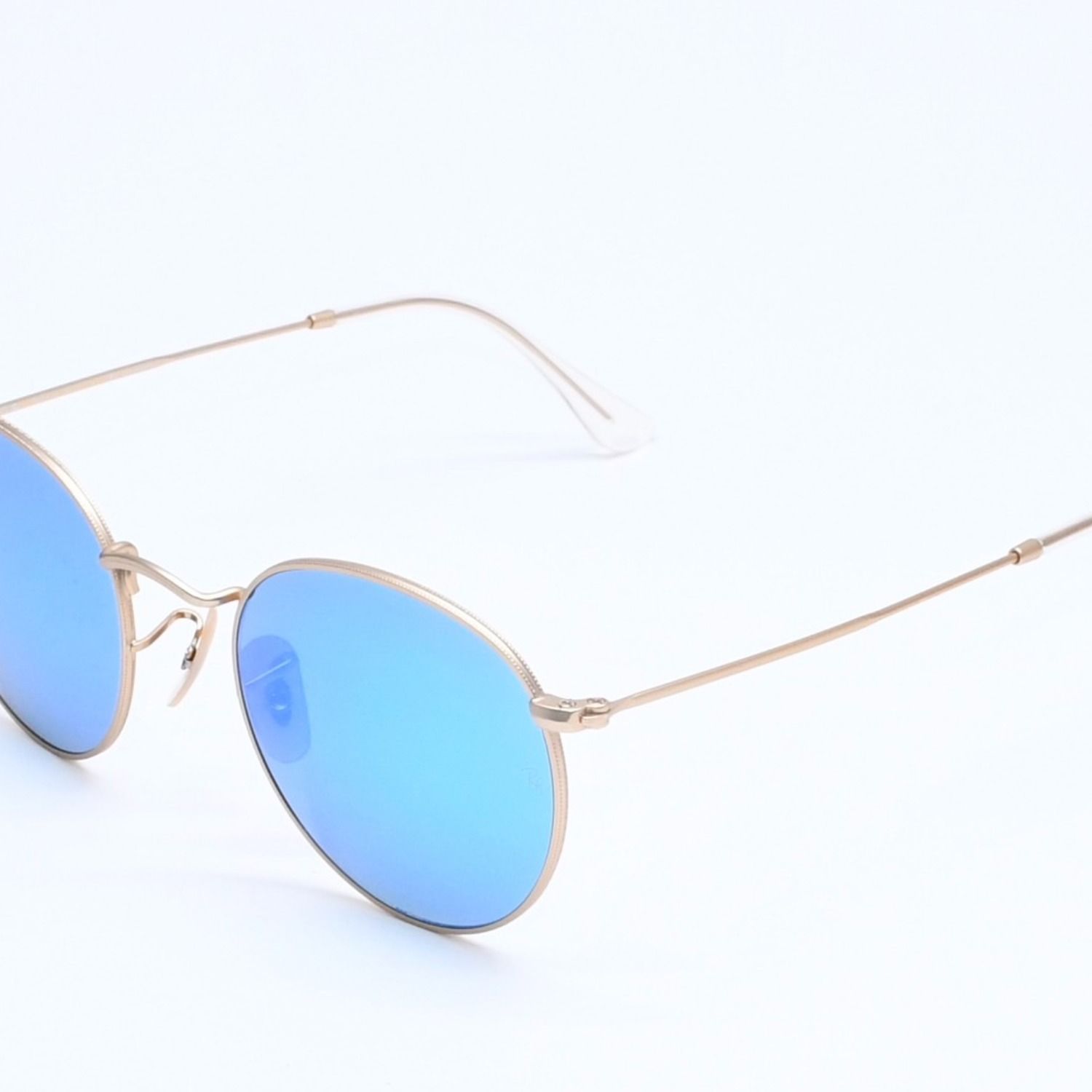 新品同様 Ray-Ban レイバン ROUND L サングラス アイウェア RB3447 112/4L サイズ50□21 145 ブルー ゴールド 中古 4a005064 新品同様 Ray-Ban レイバン ROUND METAL サングラス アイウェア RB3447