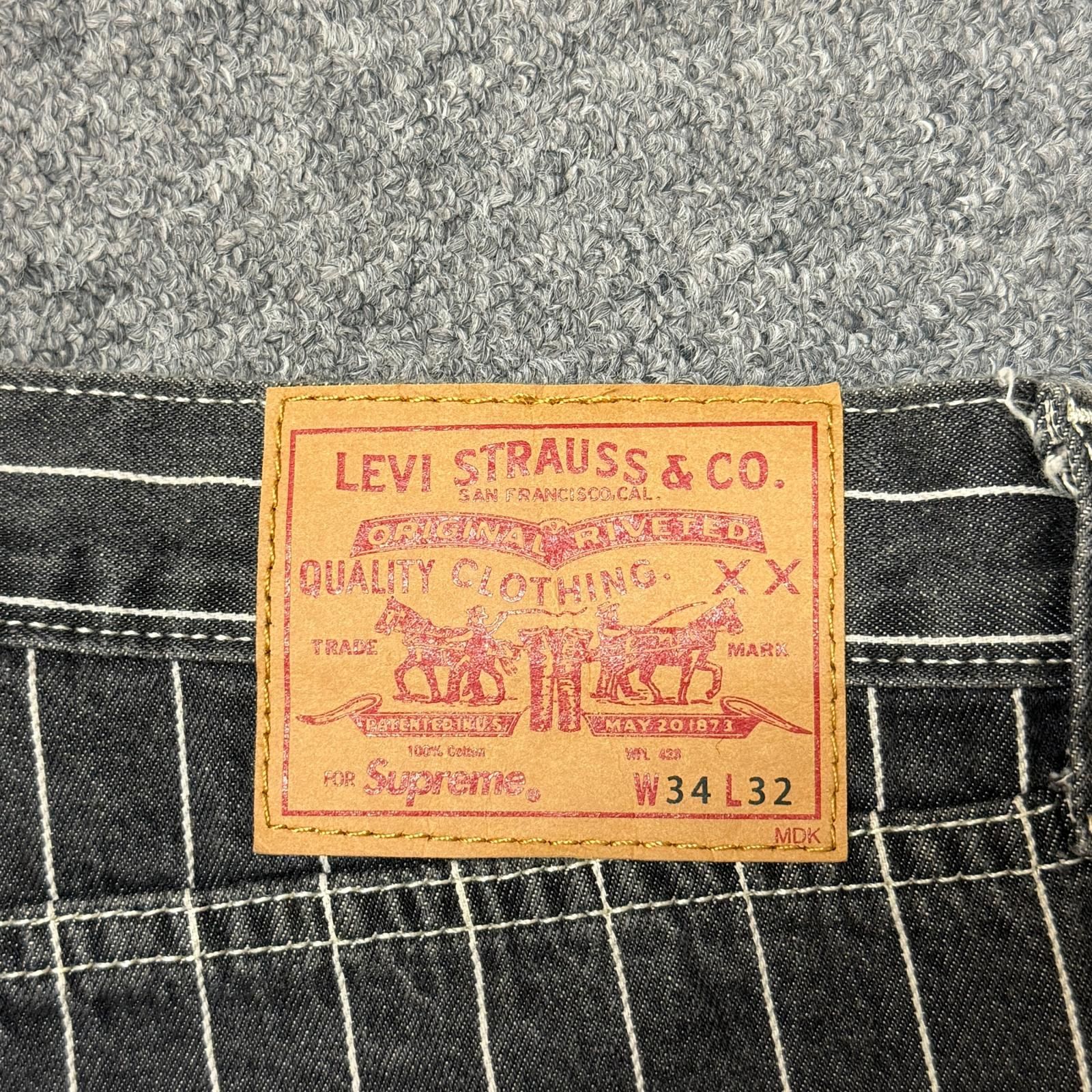 国内正規 Supreme × Levi's 18SS Pinstripe 550 Jeans ピンストライプ