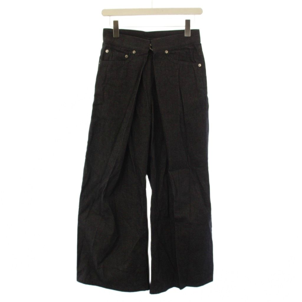 ジョン ローレンス サリバン JOHN LAWRENCE SULLIVAN accessory RIGID DENIM WIDE PANTS デニムパンツ ジーンズ M 黒 JLSW-15 /BM16