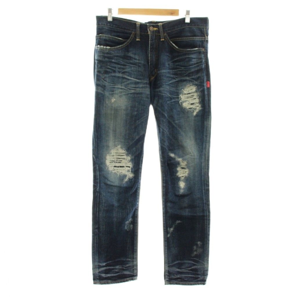 ダブルタップス WTAPS BLUES VERY SKINNY TRASH デニムパンツ ジーンズ スキニー ジップフライ ダメージ加工 M インディゴブルー 151GWDT-PTM06 /KU 31