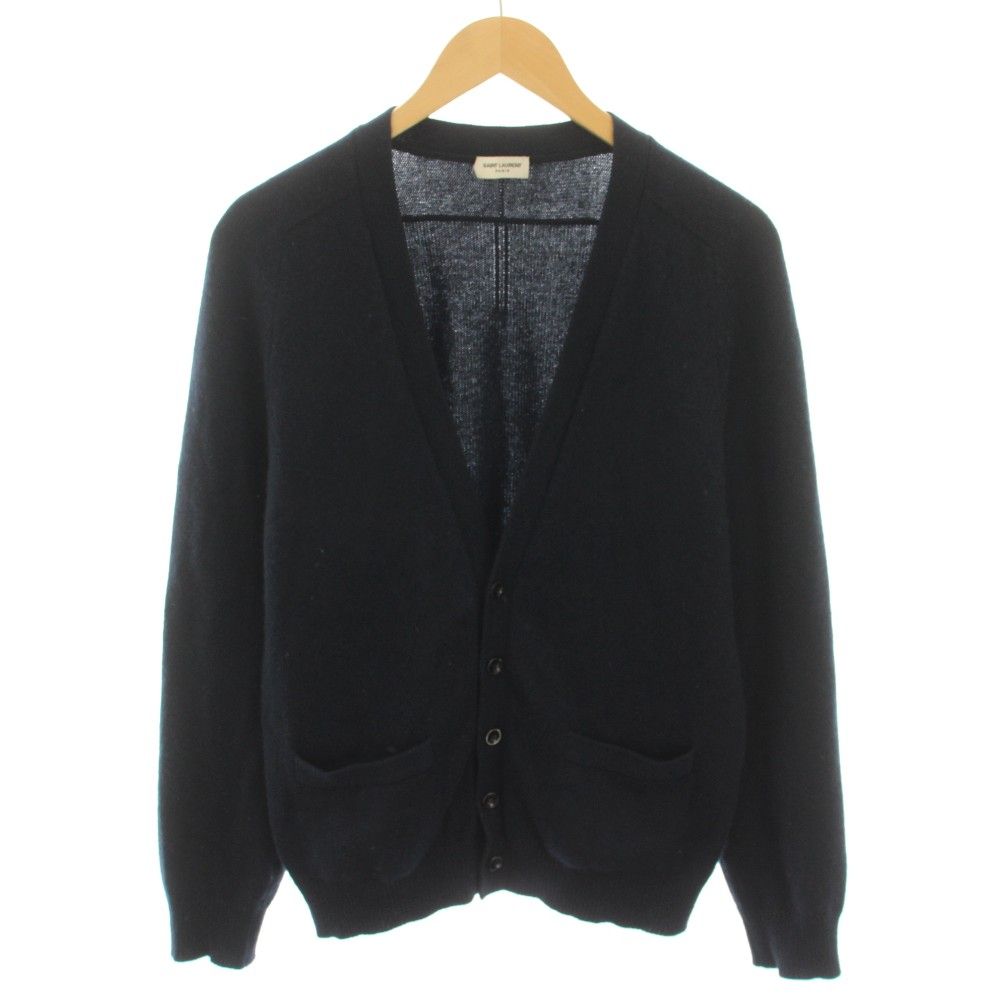 サンローラン パリ SAINT LAURENT PARIS 2015年製 ニットカーディガン Vネック 長袖 カシミヤ M 紺 ネイビー 338935 /YT17 21,939円