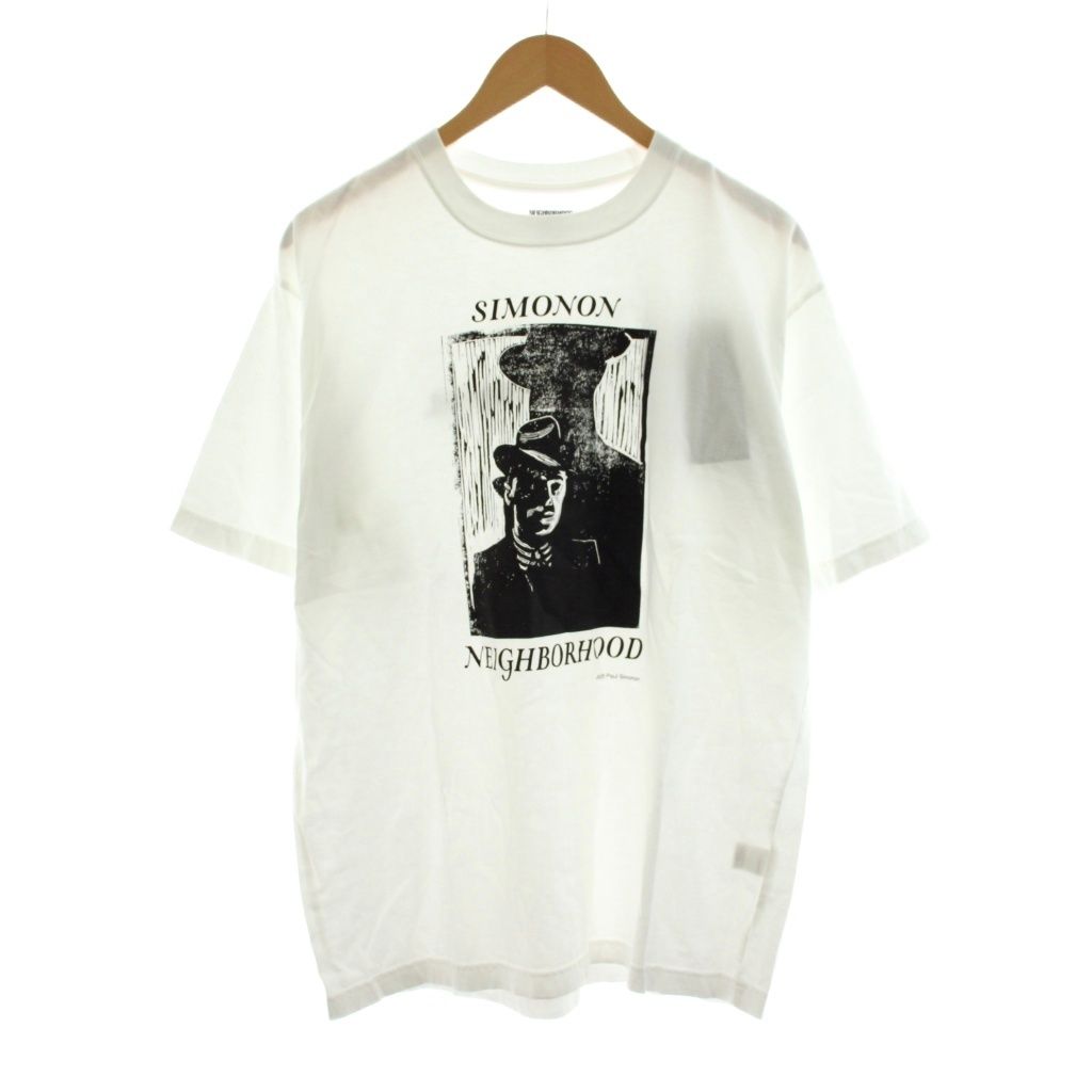 ネイバーフッド NEIGHBORHOOD Tシャツ カットソー 半袖 クルーネック プリント M 白 ホワイト /KU 26