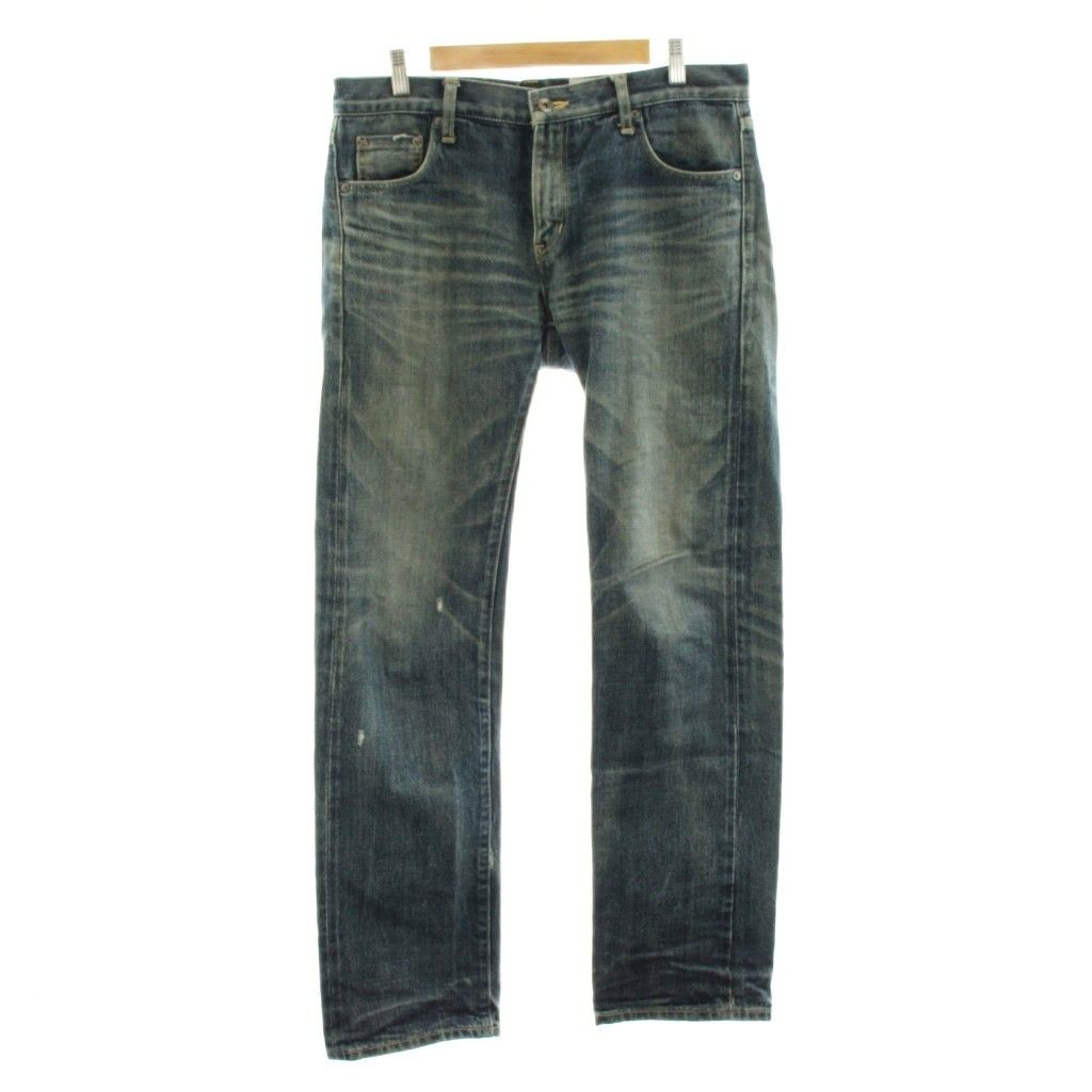 ネイバーフッド NEIGHBORHOOD WASHED NARROW デニムパンツ ジーンズ ジップフライ USED加工 セルビッチ M インディゴブルー 171DCNH-PTM12 /KU30