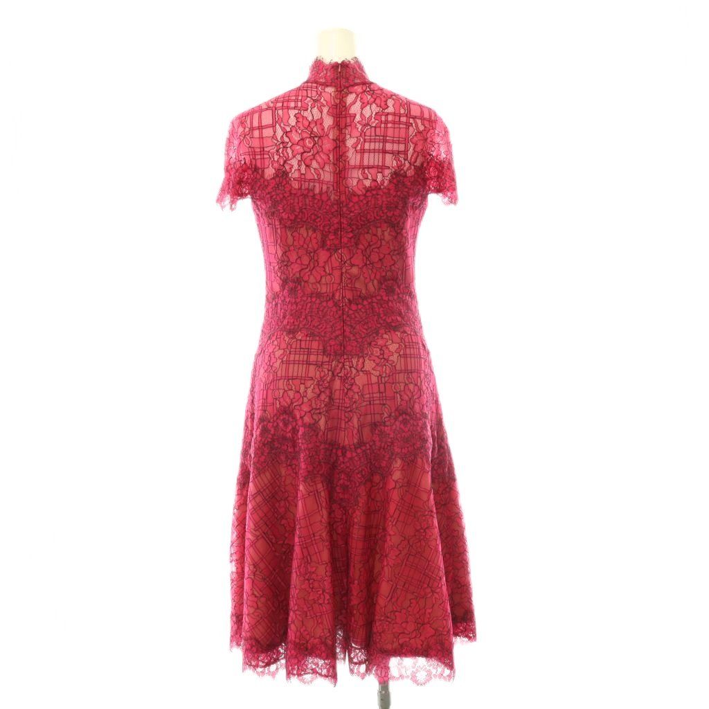 TADASHI SHOJI タダシショージ　赤　半袖ひざ丈ワンピース タダシショージ TADASHI SHOJI レース ワンピース 半袖 ロング 0