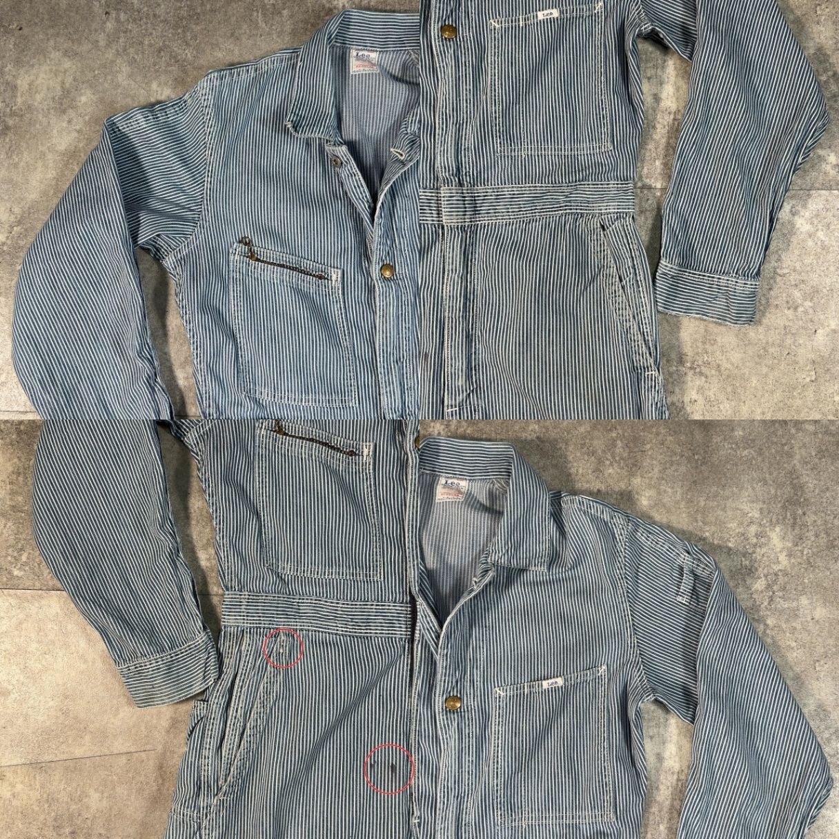 Lee リー UNION-ALLS ヒッコリーオールインワン USA製 36 ツナギ