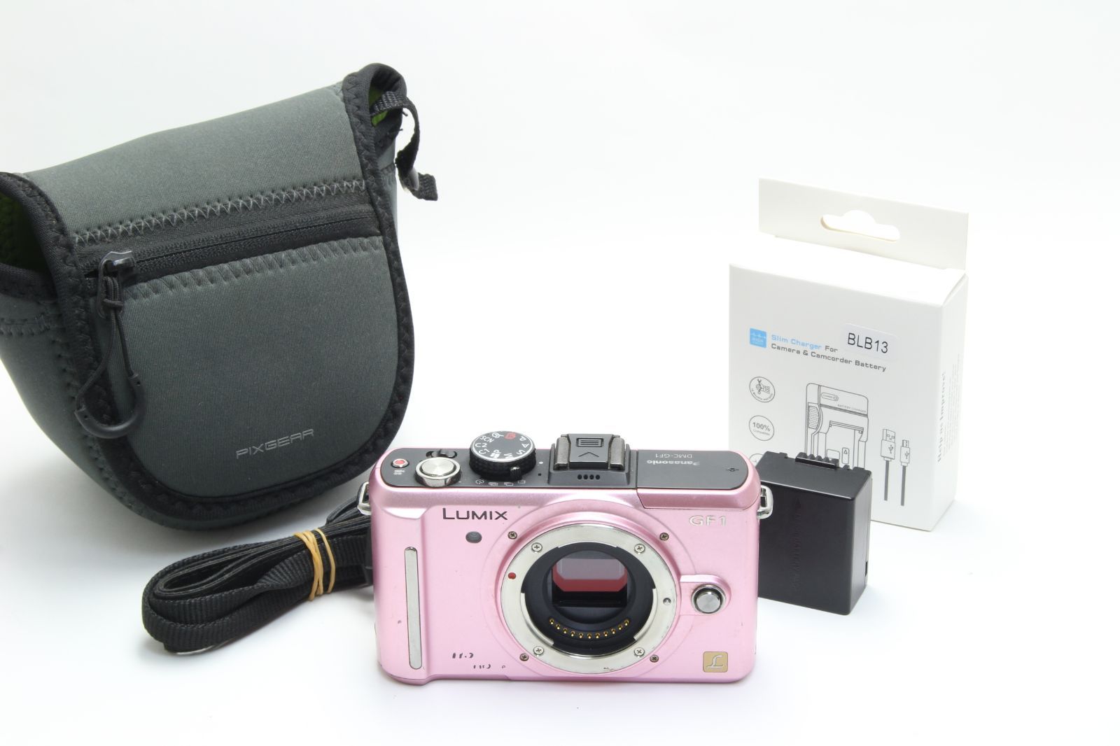 B+ (並品) Panasonic パナソニック LUMIX DMC-GF1 ボディ ピンク 初期