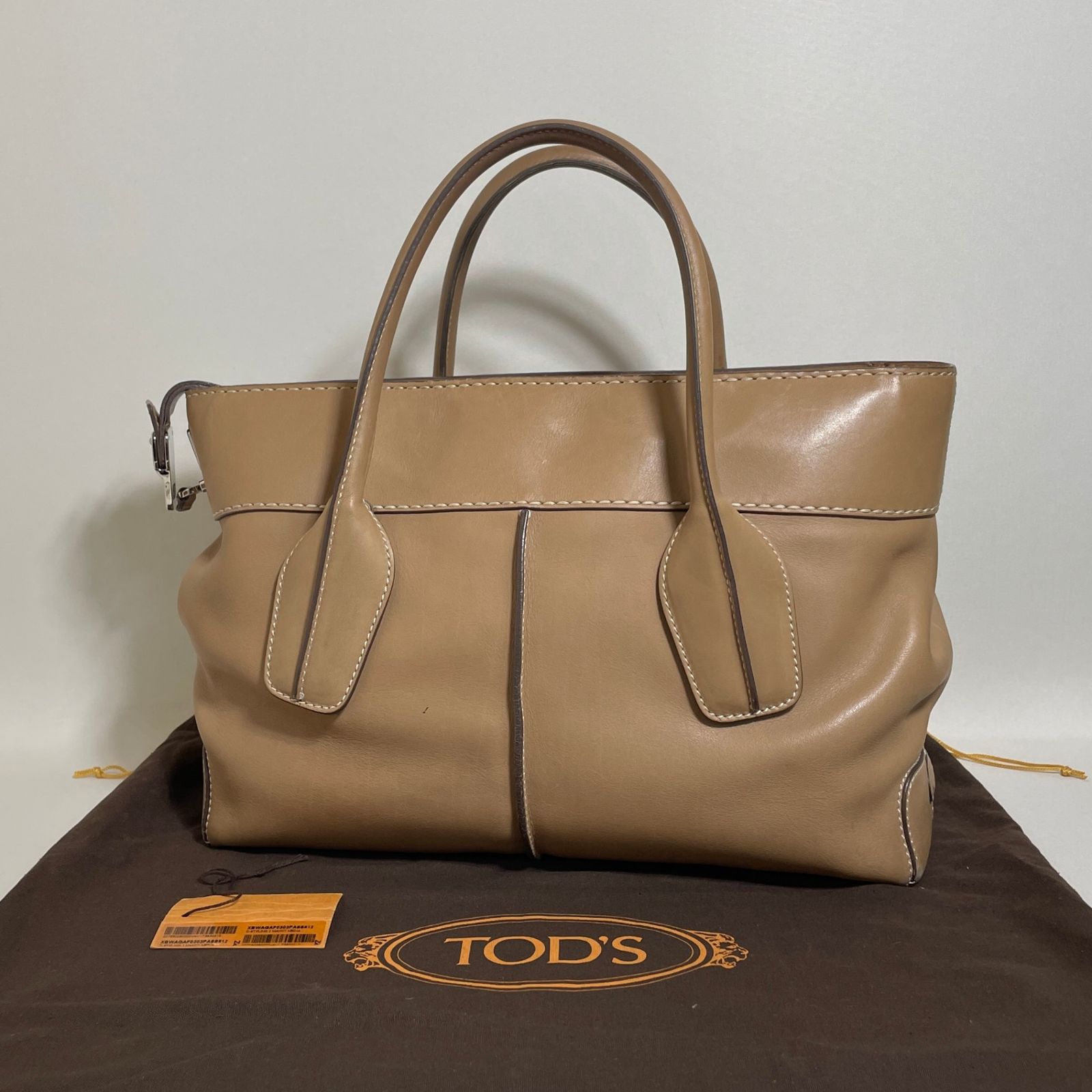 2606-196｜トッズ ハンドバッグ レザー ベージュ - メルカリ