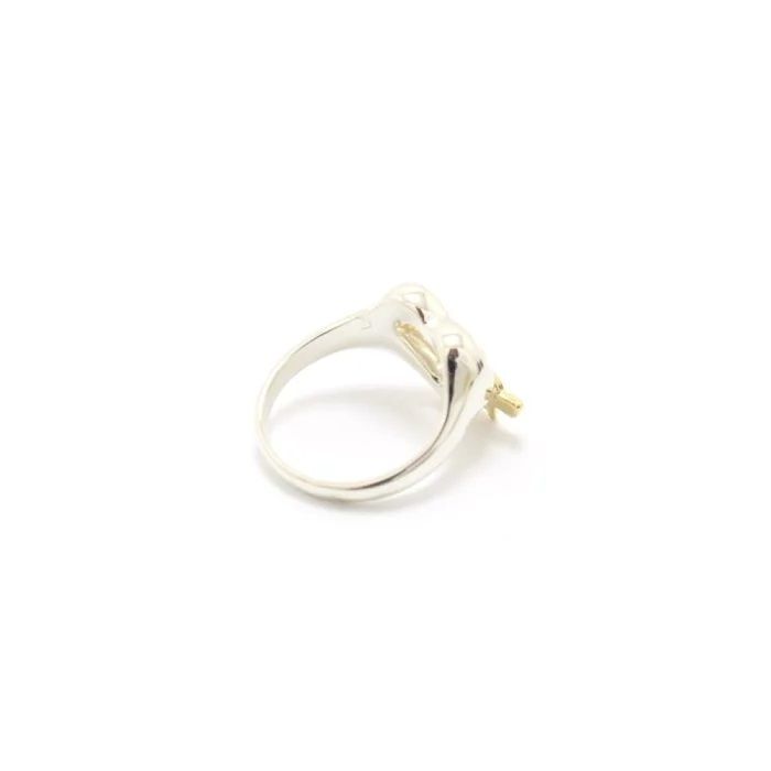 Tiffany&Co. ティファニー リボンリング 9号 k18 sv925 TIFFANY&Co. ティファニー ハートリボン リング 指輪 SV シルバー K18