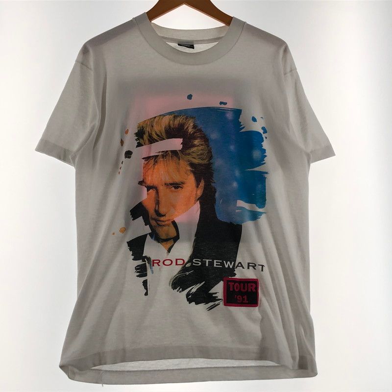 【中古品】 SCREEN STARS スクリーン スターズ 90's ROD STEWART 1991 TOUR TEE 90年代 ロッド スチュワート 1991年 ツアー Ｔシャツ 半袖 トップス 【145-260711-sa-09-tei】