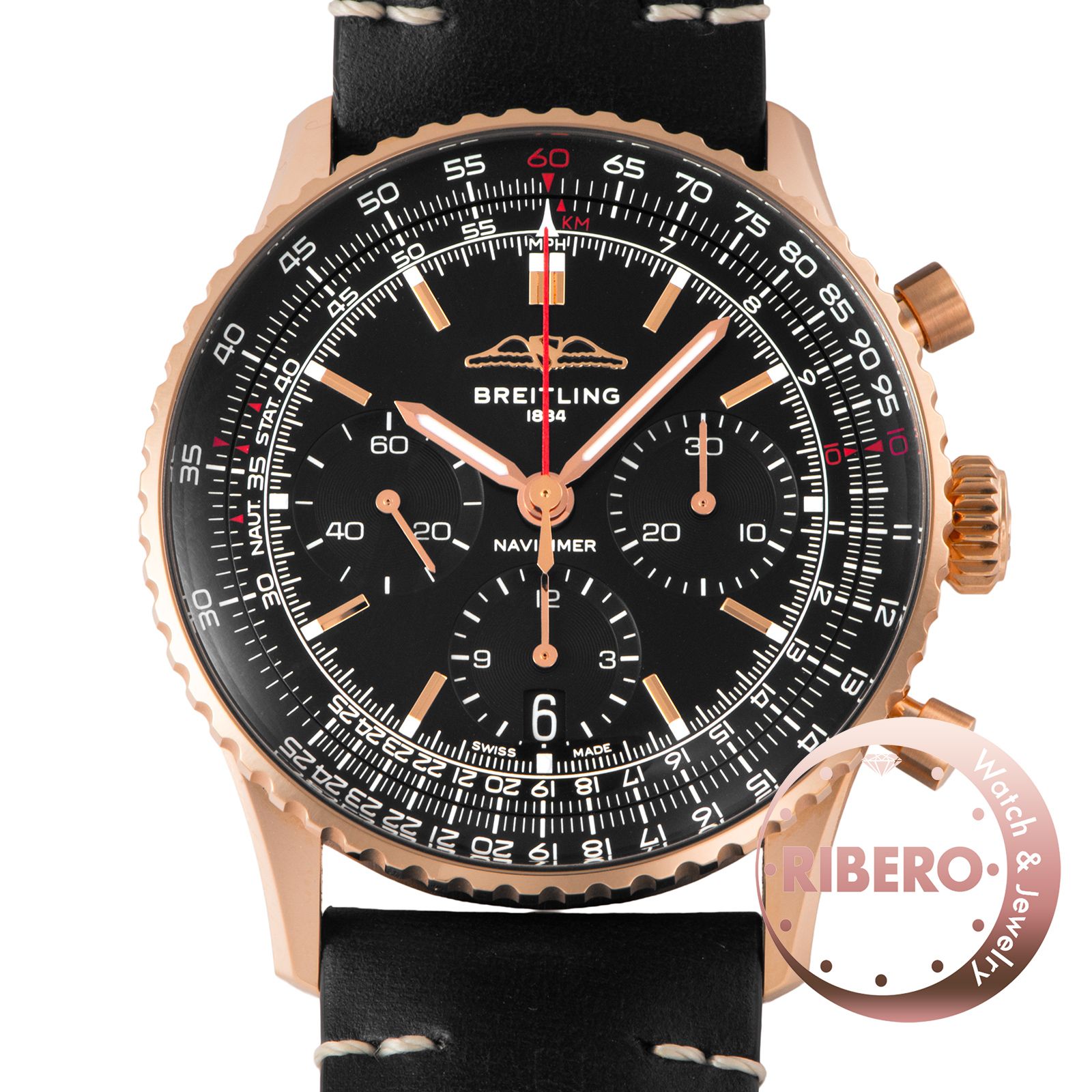 BREITLING ブライトリング ナビタイマー B01 クロノグラフ 41 ジャパン リミテッド RB01393A1B1P1(RB0139) 限定50本 K18RG【中古】