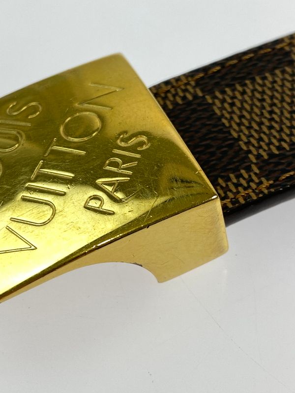 【中古品】 LOUIS VUITTON ルイ・ヴィトン M6944V ダミエ サンチュール LV パリ ベルト 小物 【179-260711-AS-52-min】