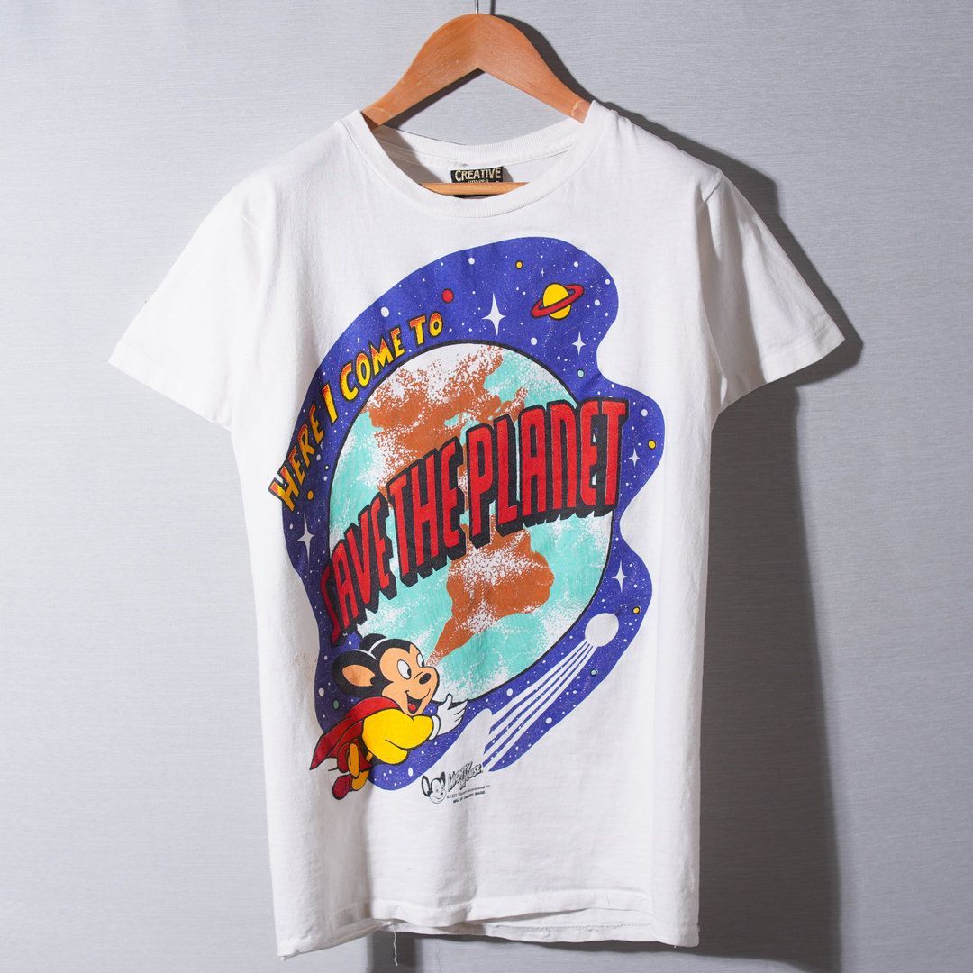90s USA製 1993年製 マイティ マウス Mighty Mouse Tシャツ S ホワイト
