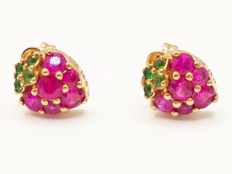 Ponte Vecchio いちごピアスK18PG Ponte Vecchio ポンテヴェキオ イチゴピアス/PG/PS0.31*2/R0.11*2/2.5g